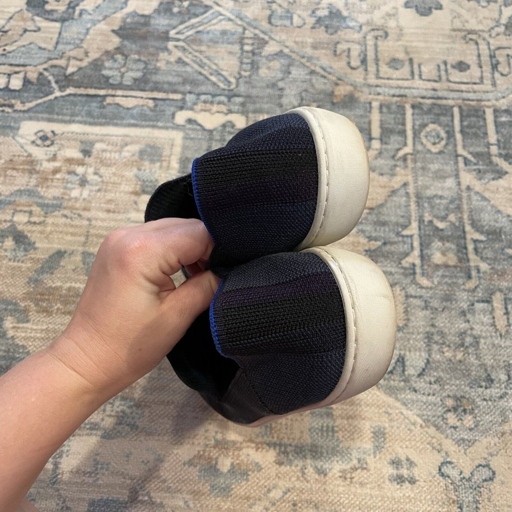 Rothy's Slip On Sneakers Night Stripe Womens US 10.5 Navy Sustainable Recycled - Picture 10 of 12
